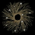 thumbnail image 3 of Northlight Pre-lit Glittered Twig and Snowflake Christmas Wreath - 28" - Warm White LED Lights, 3 of 5