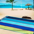 thumbnail image 3 of Large Oversized Jacquard Premium Long-Staple Cotton Beach Towel , 34" x 64", Sea Shells by Blue Nile Mills, 3 of 5