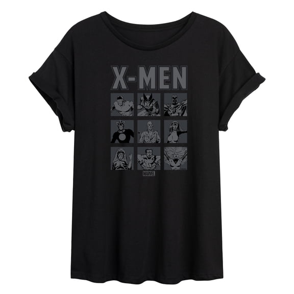 Marvel X-Men - Comic Character Grid - Women's Oversized Graphic T-Shirt