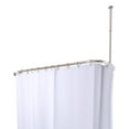thumbnail image 6 of Utopia Alley Rustproof Wall Mounted Aluminum Hoop Shower Rod With Ceiling Support for Clawfoot Tub, 45.7 Inch Size by 22 Inch, Brushed Nickel + White Shower Curtain 180x70 inch, 6 of 10