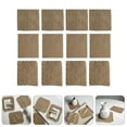 thumbnail image 3 of 1 Set 12pcs Vintage Linen Cloth Pads Candle Cup Coasters Photography Props (Khaki), 3 of 8