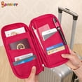 thumbnail image 5 of Spencer Family Passport Holder Travel Wallet Purse RFID Blocking Document Organizer Case Bag "Purple", 5 of 9