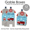 thumbnail image 6 of Big Dot of Happiness Fired Up Fire Truck - Treat Box Party Favors - Firefighter Firetruck Baby Shower or Birthday Party Goodie Gable Boxes - Set of 12, 6 of 8