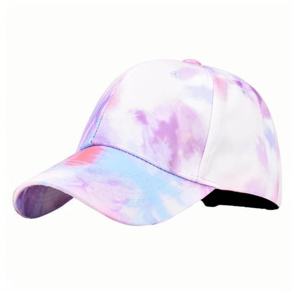 1 Piece of Tie Dye Colorful Baseball Cap Low Profile Cotton Hat Adjustable Running Golf Cap for Women and Men (One Size)