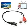 thumbnail image 3 of 3.5mm1/8" Stereo Female to 2 Male RCA Jack Adapter AUX Audio Cable FAST S7K5, 3 of 9