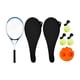 thumbnail image 4 of Entrenador de tenis en solitario, ayuda para entrenamiento de tenis, equipo portátil de autopráctica para niños, equipo de ejercicio para parque, jard Raqueta doble 3 bolas, 4 of 8