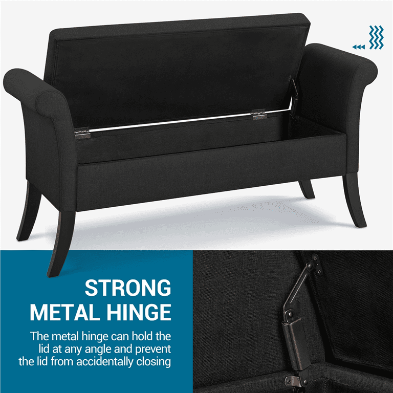 Yaheetech Modern Tufted Storage Bench with Rolled Arms photo 7