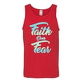 thumbnail image 2 of Wild Bobby, Faith Over Fear, Inspirational/Christian, Men Graphic Tank Top, Red, Medium, 2 of 4