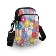 thumbnail image 3 of HELLHERO Colourful Daisies with Zipper Closed Small Crossbody Purse, Trendy Polyester for Outdoor Holiday Travel, 3 of 7