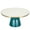 Blue/White Stone, variant on LeisureMod 30" Round Coffee Table with Glass Top and Brushed Gold Iron Rim Tempered Glass Pedestal Base No Assembly for Modern Home, Living Room Tully Collection in Grey/Black