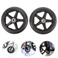 thumbnail image 2 of 2 Pcs Roues avant de Fauteuil Roulant en PVC et Acier Noir pour Rotation Fluide 15.0x15.0x1.0in, 2 of 8