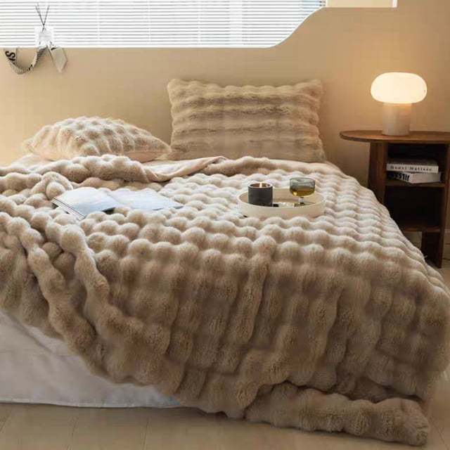 Manta de forro polar suave de doble cara - Manta cálida y acogedora de terciopelo de color liso de 55 x 78 pulgadas - Para todas las estaciones, no encoge, no forma bolitas, lavable a máquina