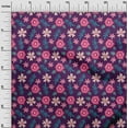 thumbnail image 2 of oneOone Organic Cotton Poplin Twill Fabric Leaves & Floral Artistic Printed Fabric 1 Yard 42 Inch Wide, 2 of 4