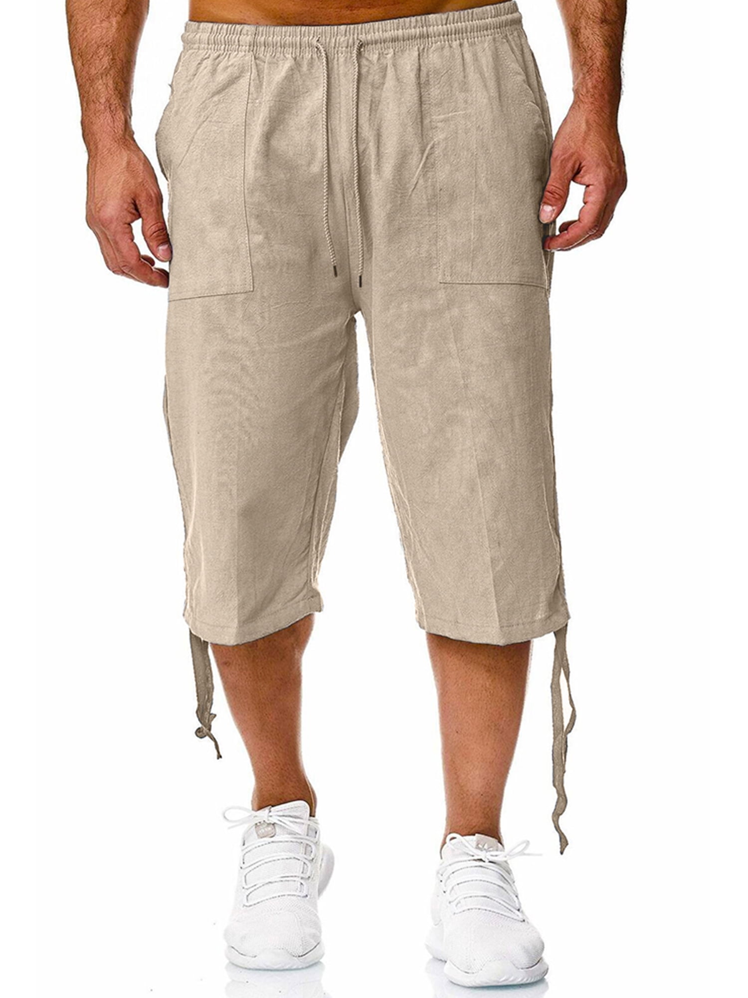 Men Cargo Shorts Men Beach Pants Men 3/4 Pants Leisure Short Pants Summer M  - 3XL 4XL (Color : 01 white, Size : M) price in UAE | Amazon UAE | kanbkam