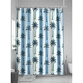 thumbnail image 5 of Shower Curtain Palm Trees Bathroom Curtains with Hooks, Waterproof Fabric Tropical Plant Coconut Blue Stripes Bath Shower Curtains Set for Bathroom Bathtubs Decor 36x72 Inch, 5 of 8