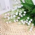 thumbnail image 3 of Naiovety Plantas de flores artificiales, artificiales del valle blanco, ramo de novia pictum de plástico falso para boda en casa blanco Decoración del hogar blanco 1, 3 of 6