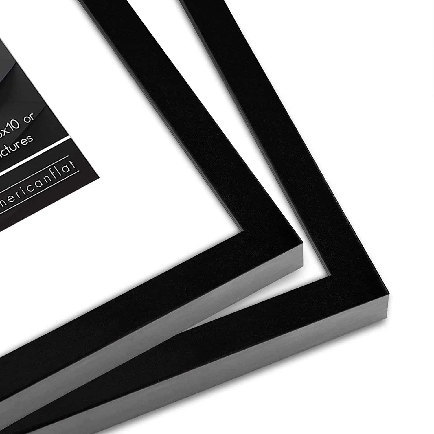 Americanflat 11x14 Picture Frame in Black - Displays 8x10 With Mat and 11x14 Without Mat - Horizontal and Vertical Formats for Wall and Tabletop (2 Pack)