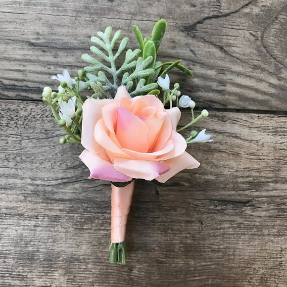 Veeogra Big Sale,Fake Roses,Wedding Flowers,Fabric Bridal And Groom Corsage Rose Small Bud Silk Flower Before Wedding,Gifts for Women,Artificial Flowers,Beige