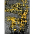 thumbnail image 4 of HR HANDCRAFT RUGS HR Modern Contemporary Abstract Area Rug Yellow - 5' X 7', 4 of 5