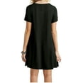 thumbnail image 2 of Robe Décontractée pour Femme à Manches Courtes en Tricot, Robe T-Shirt Évasée, 2 of 2