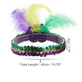 thumbnail image 4 of Unique Bargains 1 Pc Feathers Sequins Headbands for Women Gold Tone Green, 4 of 6