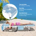 thumbnail image 3 of MOPHOTO Lounge Chair with Mattress, Outdoor Chaise Lounge Support 440 Lbs, Adjustable Portable Heavy Duty Sleeping Cots Bed for Camping, Pool, Beach, Patio, 3 of 10