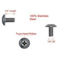 thumbnail image 2 of ORUYROP 1/4"-20 X 1/2" Stainless Phillips Truss Head Machine Screw, (50pc), Coarse Thread, 18-8 (304) Stainless Steel, by, 2 of 5