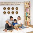 thumbnail image 4 of Rotating Bookshelf, Solid Pine Wood Spinning Bookshelf Tower 5 Tier, 360° Revolving Bookcase for Kids, Multi-Functiona Corner Round Turning Book Shelf Organizer for Small Spaces, 4 of 5