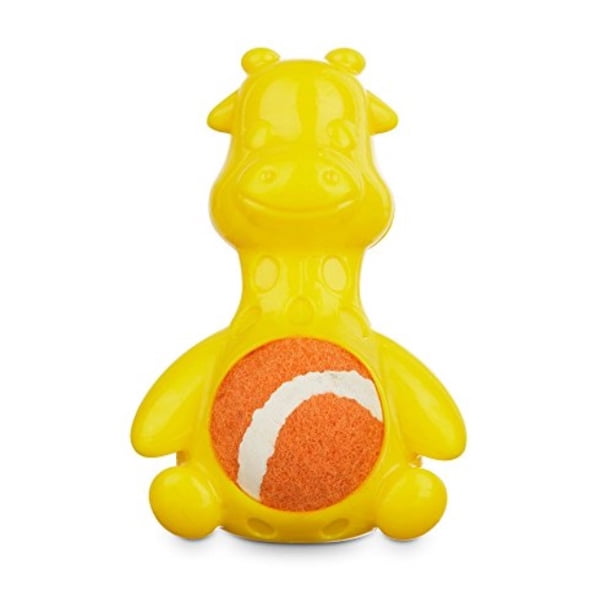 Leaps and Bounds Chomp and Chew Giraffe with Tennis Ball Dog Toy, X