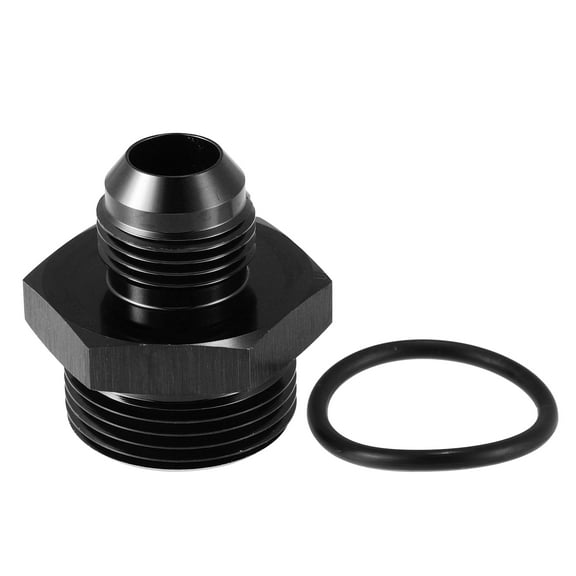 10AN Flare to 16AN ORB O Ring Port Male Fuel Pump Rail Adapter Fuel Fitting Adapters for Car Auto Aluminum Alloy Black