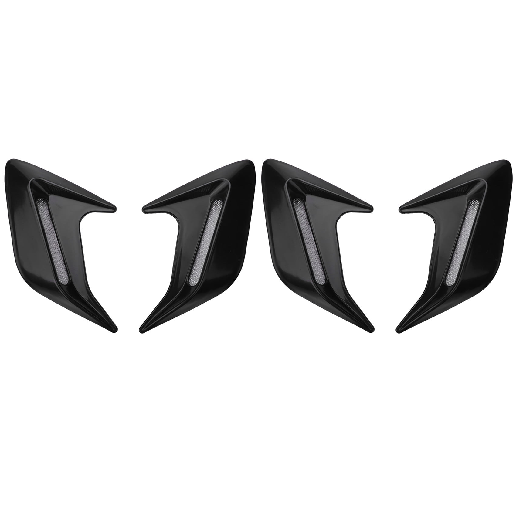 2X Universal Car Vents Decorative Car Style Air Flow Vent Hood Black