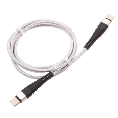 Type-C to USB-C 3ft PD Cable for OnePlus Nord N100/N10 5G Phones - Fast Charger Cord Power Wire Sync Braided Fast White N1V Compatible With OnePlus Nord N100/N10 5G price history on PriceWatchPro