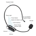 thumbnail image 4 of Micrófonos Auricular UHF Micrófono inalámbrico Juego de micrófono inalámbrico profesional Receptor de 6,35 mm para altavoz Amplificador de voz para enseñanza Formación Guía turístico Profesor Conferen Tomshoo Micrófonos, 4 of 6