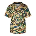 thumbnail image 2 of Yiaimeir Men's Casual T-Shirt Short-Sleeved V-Neck Printed Front Pocket Top, 2 of 5