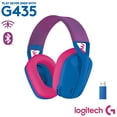 thumbnail image 1 of AUDIFONOS INALAMBRICOS Logitech G435 LIGHTSPEED PARA JUEGOS BLUETOOTH USB CON MICROFONO AZUL/ROSA 981-001061, 1 of 10
