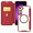 Red, variant on Case for Galaxy A34 5G,Clear Back Design Heavy Duty Drop Protection Anti Theft Flip Leather Wallet Card Holder Shockproof with Wireless Charge Phone Case for Samsung Galaxy A34 5G (Khaki)