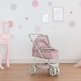 thumbnail image 5 of Olivia's Little World 2-in-1 Convertible Baby Doll Stroller with Retractable Canopy, All-Terrain Wheels, and Adjustable Handle, Cream and Pink with Gray Polka Dots, 5 of 5