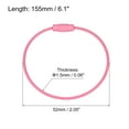 thumbnail image 2 of Uxcell 4Pack Cable Key Rings, 6-inch(155mm) Wire Keychain Twist Loops, Pink, 2 of 6