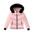 thumbnail image 5 of Hueook Women Jacket Womens Winter Coats Waterproof Zip Up Short Warm Snow Jacket Windproof Winter Jacket Outerwear with Pockets Pink M, 5 of 5