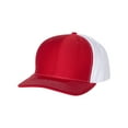 thumbnail image 2 of Richardson Unisex 312 Twill-Back Trucker Adjustable Backstrap Baseball Cap, Split Red/White, One Size Fits Most, 2 of 5