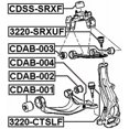 thumbnail image 2 of Febest BUSHING, FRONT UPPER CONTROL ARM # CDAB-003 OEM 15219468, 2 of 2