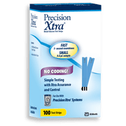 Precision Xtra Blood Glucose Test Strips, 100 count