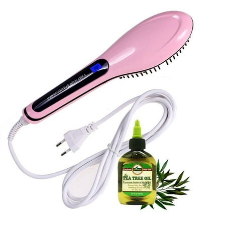 Top Quality Hair Straightener Brush With Tea Tree Oil For Silkier Natural