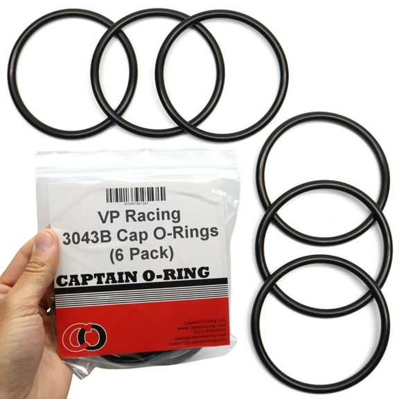 Captain O-Ring  Replacement 3043B O-Rings for VP Racing Fuels 3042 Gas Can/Utility Jug Caps 6 Pack