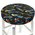 thumbnail image 3 of Balery Colorful Skateboard Fundas de asiento para taburete de bar redondo de tela de terciopelo ajustables que protegen de arañazos y manchas para sillas de 14 a 17 pulgadas.-13 inch, 3 of 7