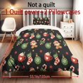 thumbnail image 3 of Yspwyqan Black Christmas 3 Piece Twin XL Size Comforter Set, Cartoon Gingerbread Soft All Season Bedding Set for Holiday Bedroom Decoration, Included 2 Pillowcases, 3 of 7