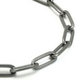 thumbnail image 3 of Gunmetal Grey Titanium 5MM Paper Clip Link Necklace Chain 46", 3 of 3