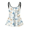 thumbnail image 5 of TTUHYWXI Tankini Swimsuits for Women Full Coverage Tank Top Swim Suit Vintage Floral Print Tummy Control Bathing Suits (Beige, XXL), 5 of 5
