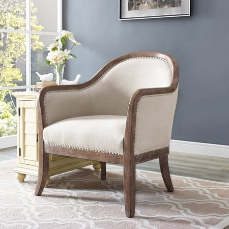 New Modern Contemporary Industrial Farmhouse Oak Style Beige Accent ...