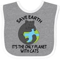 thumbnail image 3 of Inktastic Save Earth It's the Only Planet with Cats with Black Cat Boys or Girls Baby Bib, 3 of 4